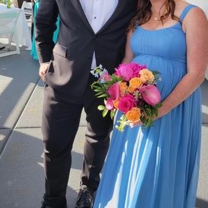 Azazie Melanie Maternity bridesmaid dress in Steel Blue